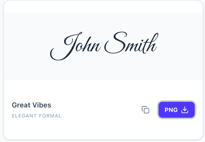 Downloading your signature